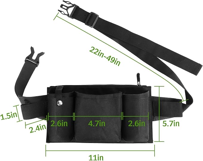 Tool Pouch, Waist Tools Bag Belt, Bottle Holster, Heavy Duty Working Tool Apron for Janitorial, Custodial, Housekeeping, Cleaning (G)