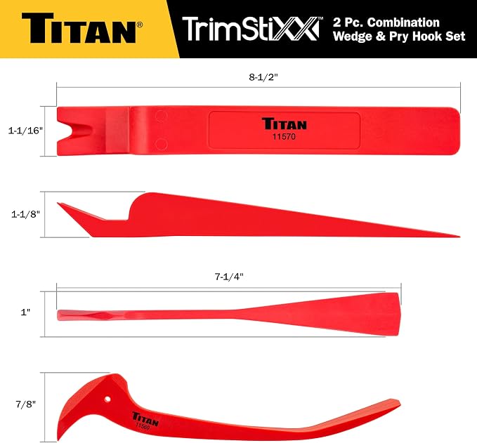 Titan 11568 2-Piece Combination Wedge and Pry Hook Set