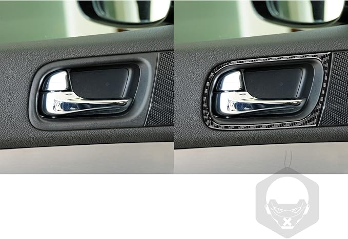 Real Carbon Fiber Trim for Infiniti Accessories | for G35 G37 G25 Q60 Q40 2007-2015 X S Sedan Door Inner Handle Armrest Frame Cover Interior Thick Overlay Decal