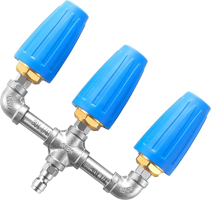 Triple Turbo Nozzle Pressure Washer, 1/4" Quick Connector, 4000 PSI | 360° Rotating Turbo Nozzle, 2.0 Orifice 3-in-1 Turbo Nozzle