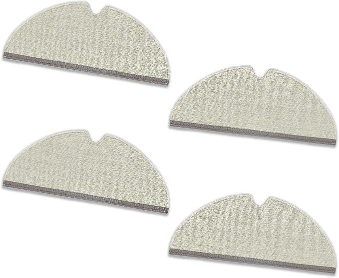 SONGRUI Mop Pads Compatible for Roborock Q5 Pro, Q8 Max, Q7 Max, S5 Max, E4 | E5, S5, S6, S6 Pure, S6 MaxV, Q5, Q5 Pro+, Q7, Q7 Max, Q8 Max+ Vacuum Robots 4 Pcs Microfiber Spare Refill Kit