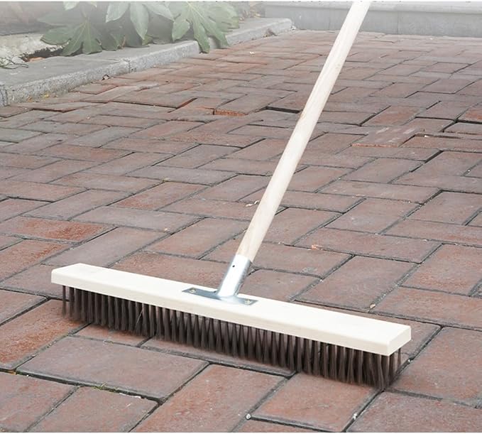 ZYAMY Stainless Steel Wire Floor Brush Head Multi Purpose Metal Wire Deck Brush 11.8 Inches for Scrubbing Concrete Stains Heavy Duty Cleaning Garage Patio Grill Yard Pavement Moss Cleaning Tool
