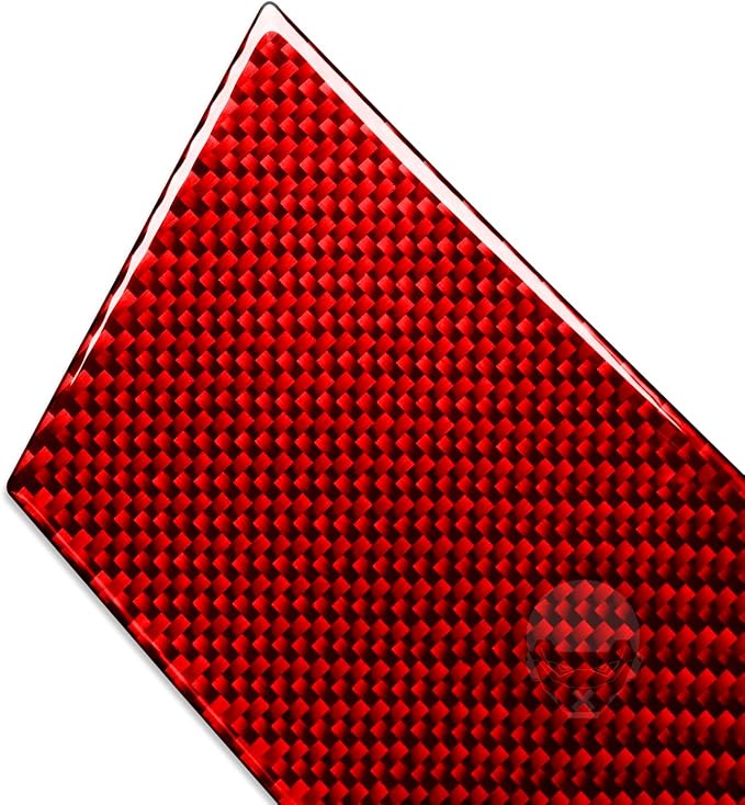 Red Real Carbon Fiber Trim for Nissan Rogue Accessories | for 2014-2020 / Rogue Sport 2017-2022 C-Pillar Decor Sticker Interior Thick Overlay Decal