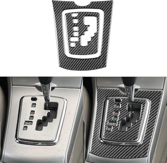 Console Shift Panel Trim for Toyota Corolla 2009-2013 Accessories Black | Soft Carbon Fiber | Upgrades for Car | Only for Left-Hand Drive | Anti-Scratch | Sporty Style