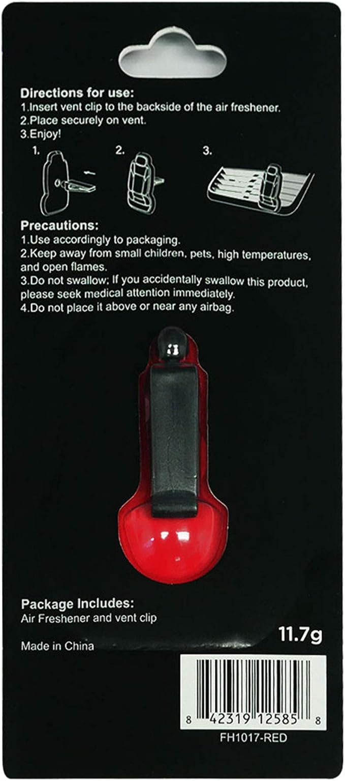 FH Group Morning Fresh 3D Scented Air Freshener 1-Pack Clip-On Non-Toxic, Plastic Alcohol-Free Fragrance Oil Car Seat Shape Long Lasting for Cars, SUVs, Closets, Small Spaces, etc. Pink