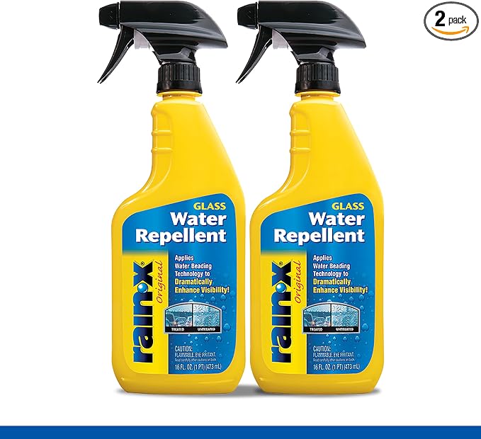 Rain-X 630529 Glass Treatment Trigger, 16 fl oz - Exterior Glass Treatment to Drastically Improve Wet Weather Driving Visibility During All Weather Conditions (Pack of 2)