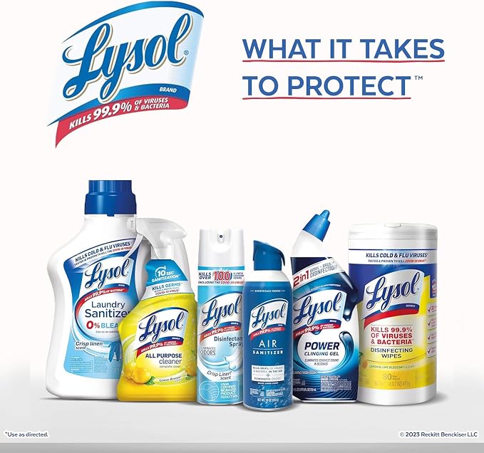 Lysol Click Gel Automatic Toilet Bowl Cleaner, Toilet Gel Stamp, Toilet Freshener, Bathroom Essentials, Refreshing Mango & Hibiscus Scent, 6 Count (Pack of 1)