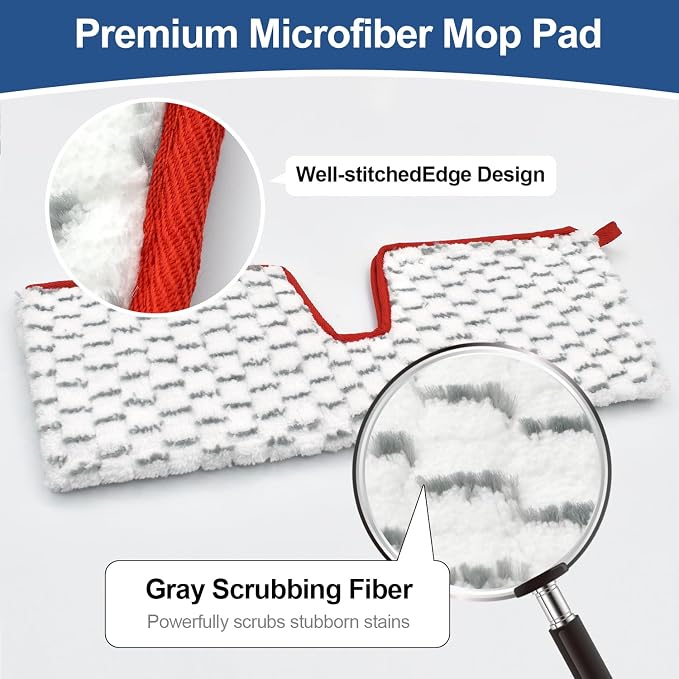 Microfiber Spray Mop Pads Compatible with Promist MAX Reusable Spray Mop Refills for Ocedar ProMist Dust Mop,Dual-Action Washable Flip Mop Pads Replacement for Dry Wet Floor Cleaning,3 Packs (Grey)