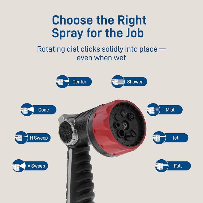 Orbit Pro Series 8-Pattern Thumb Control Hose Nozzle - 26812