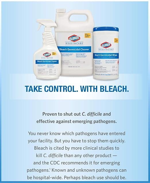 Clorox Healthcare Bleach Germicidal Cleaner Spray, 32 Fluid Ounces (Package May Vary)