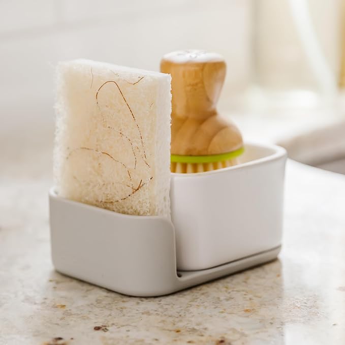 Full Circle Coconut Scrubber Sponges, Pack of 6 – Dual-Sided, Plant-Based Sponges Made with Coconut Shells, Cellulose & Recycled Materials, Safe for Nonstick Cookware