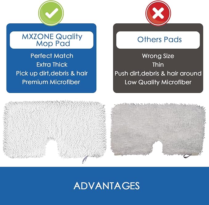6 Pack Steam Mop Replacement Pads for Shark Steam Pocket Mop S3500 Series S3501 S3601 S2902 S3901 S3550 S3601d S3801 S3801co Se450 S2901, Washable & Reusable Microfiber Mop Pads | Fits S3550 S3901 S3801 SE450. Standard 12.5 x 7 in, not XL/Genius/Lift-A...
