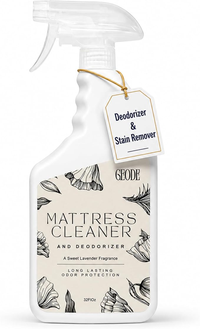 GEODE Mattress Cleaner & Deodorizer – Natural Enzyme Formula for Stain & Odor Removal, Sweet Lavender Aroma, Eco-Friendly & Non-Toxic, Safe for All Fabrics (32fl oz)