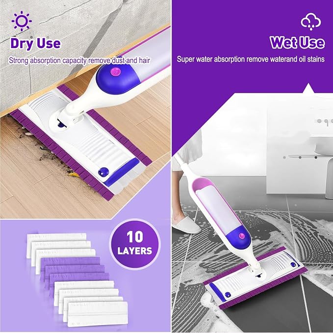 60 Count Thickened Disposable Power Mop Pads Refills for Swiffer PowerMop | Multi-Surface Mopping Pad Disposable Replacement Mop Pads Compatible with Swiffer PowerMop,Safe on All Finished Floors