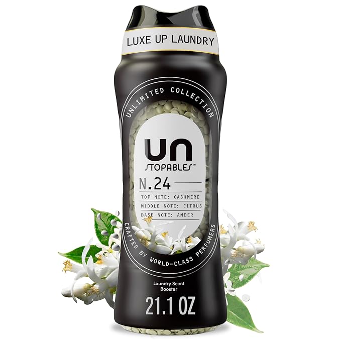 Downy Unstopables Unlimited Collection In-Wash Laundry Scent Booster Beads, No. 24, Fine Fragrance, Long-Lasting Fresh Scent Beads, 21.1 oz