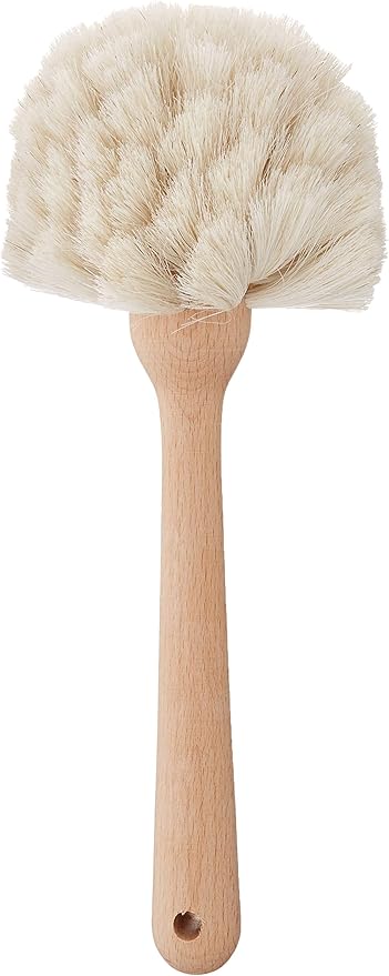 Fox Run Kitchen Brush, Natural Horsehair Fiber Dish and Glass Brush, 10" | Easily Clean Bottles & Hard To Reach Dishware | Kitchen Cleaning Essential | Natural Fiber Cleaning Brush | Dish Scrub Brush