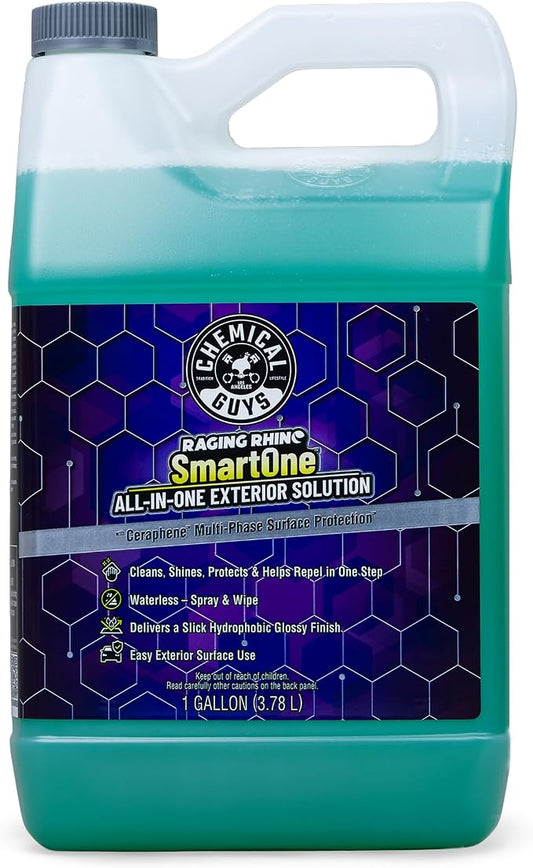 Chemical Guys, Raging Rhino All-in-One Exterior Detailer Spray, Gallon | Waterless wash, quick detailer and spray wax in one step, cleans and shines paint, glass, wheels and chrome, slick gloss