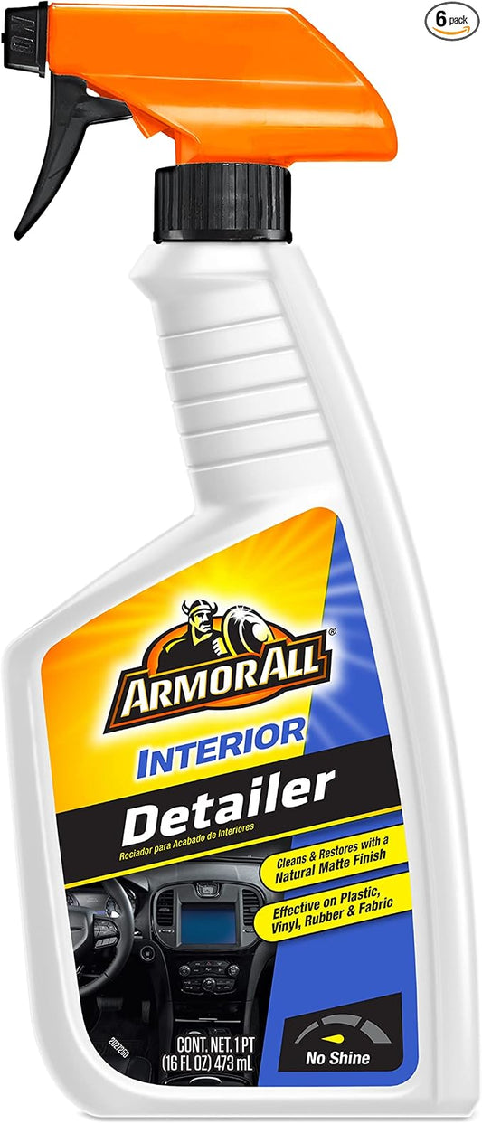Armor All Interior Car Cleaner Formula, Detailer for Cars, Truck, Motorcycle, 16 Fl Oz, Pack of 6, 78173-6PK