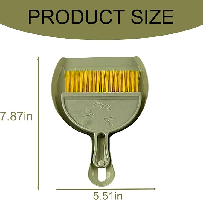 3PCS Hand Broom and Dustpan Set Mini Household Cleaning Tool Small Broom and Dustpan Set Soft Bristle Dust Pan and Brush Set for Home, Car, Table and Kids Cleaning