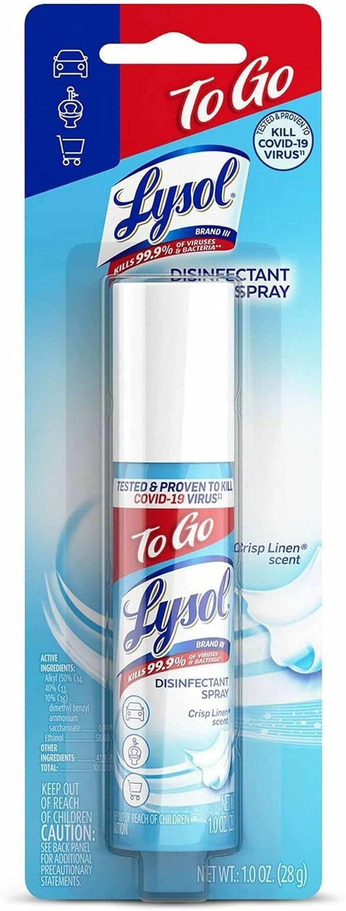 Lysol, RAC79132, Disinfectant Spray to Go, 1 Each, Almond