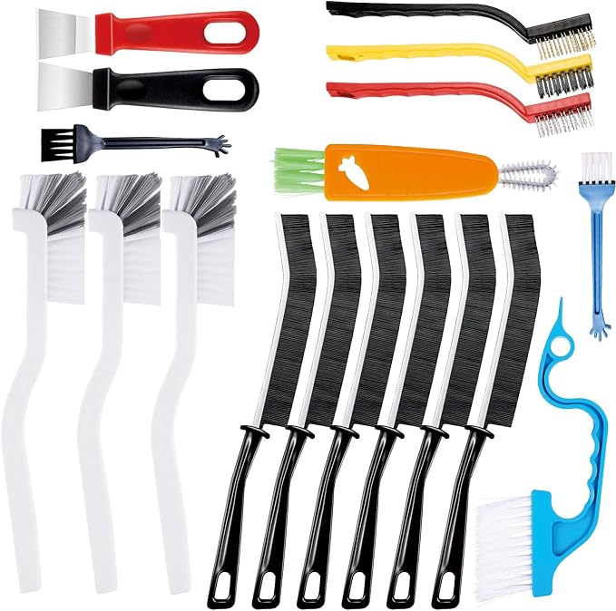 18Pcs Crevice Gap Cleaning Brush,Door Window Track Groove Corner Crevice Cleaning Brushes for Cleaning Window Grooves, Bathroom, Toilet Corner, Kitchen, Faucet, Sink