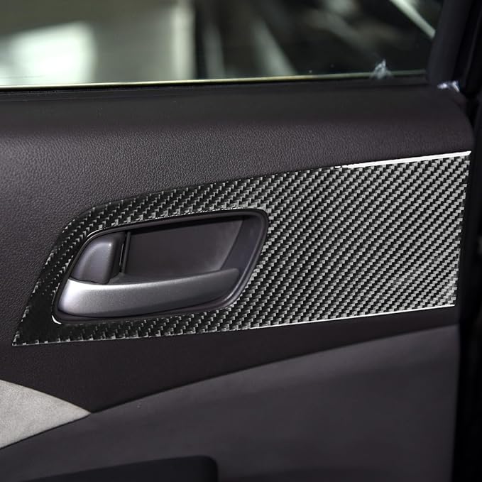 Real Carbon Fiber Trim for Honda CRV Accessories | for CR-V 2012 2013 2014 2015 2016 Door Bowl Handle Panel Cover Sticker Interior Thick Overlay Decal