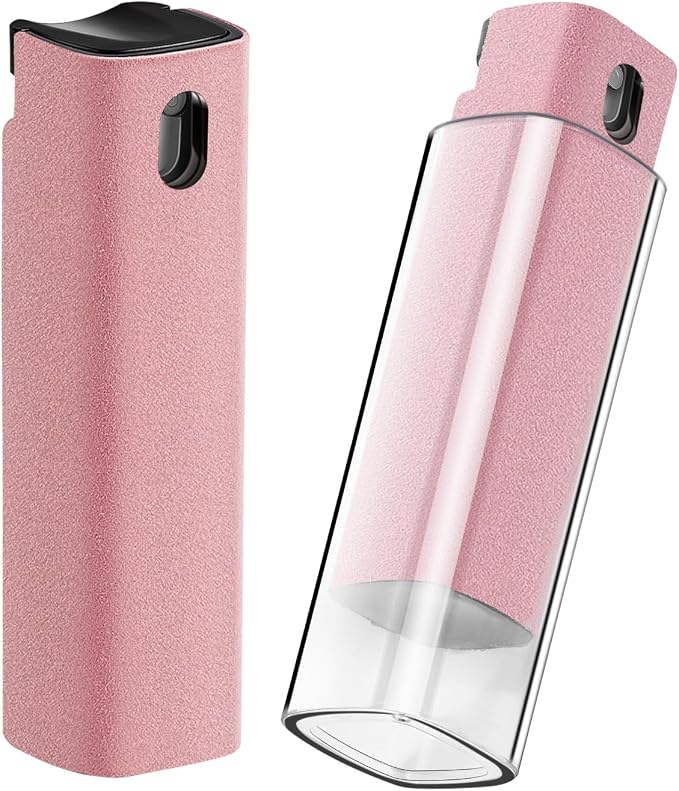 YTT Touchscreen Screen Cleaner Spray, for Phones iPad Car (Pink) | Protective Case, Two-in-One Spray & Microfiber Cloth, Streak-Free Finish, Ideal for Phone, Laptop, MacBook & Car Touchscreens
