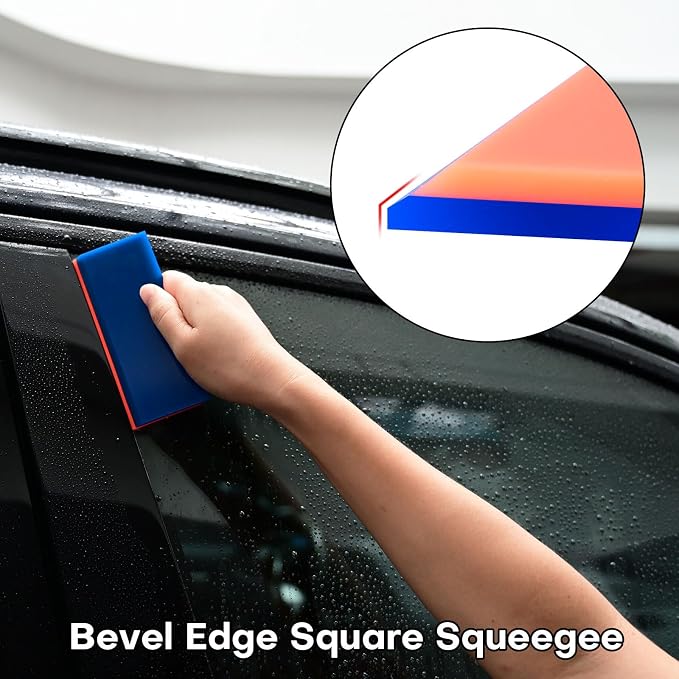 NEWISHTOOL 2 Pack Rubber Squeegee (5-Inch Replacement Blade, No Handle) | Window Tint Squeegee for Water Removal, Windshield Rear Back Glass Cleaning, PPF Installing and Window Film Application