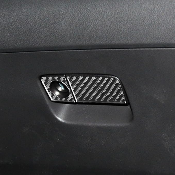 Real Carbon Fiber Trim for Honda CRV Accessories | for CR-V 2012 2013 2014 2015 2016 Passenger Glove Box Switch Handle Cover Sticker Interior Thick Overlay Decal