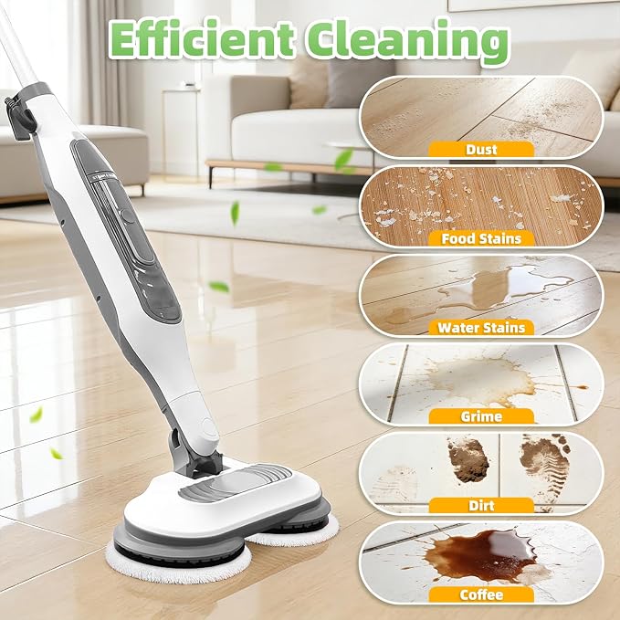 8 Pack Steam Mop Replacement Pads for Shark Steam & Scrub Mop | Washable Dirt Grip Soft Scrub Pads Compatible with Shark S8201, S8001, S8002BRN, S7001 series, For all sealed hard floors