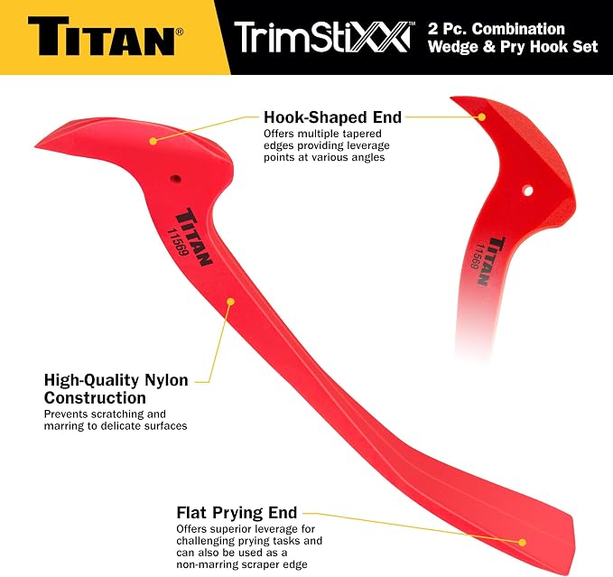 Titan 11568 2-Piece Combination Wedge and Pry Hook Set