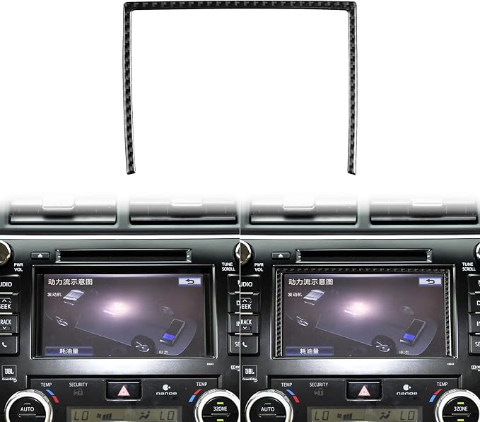 Real Carbon Fiber Trim for Toyota Camry Accessories | for 2012 2013 2014 Center Control Screen Sticker Interior Thick Overlay Decal
