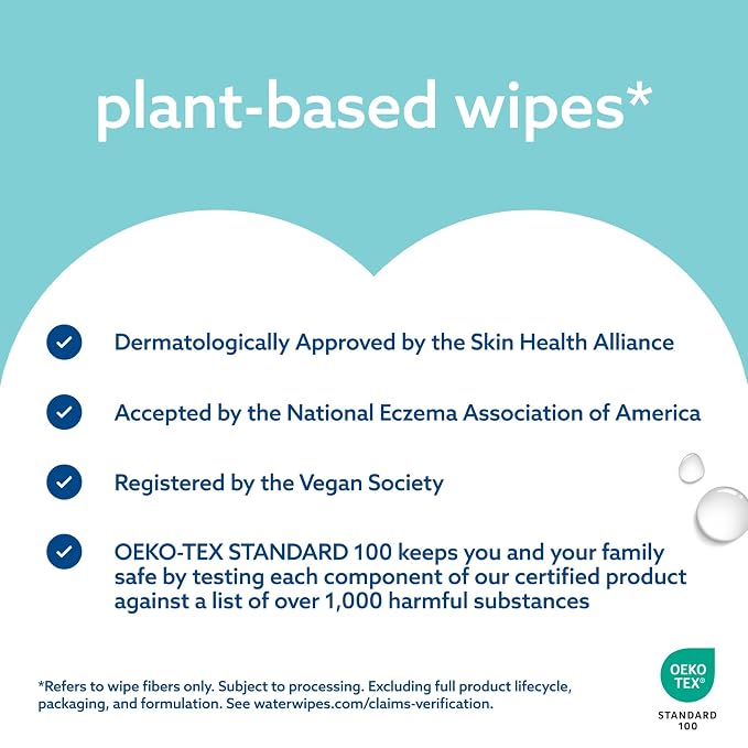 WaterWipes Sensitive+ On The Go Wipes, 3-In-1 Cleans, Cares, Protects, 99.9% Water, Unscented & Hypoallergenic Wet Wipes, 100 Count (10 Packs)