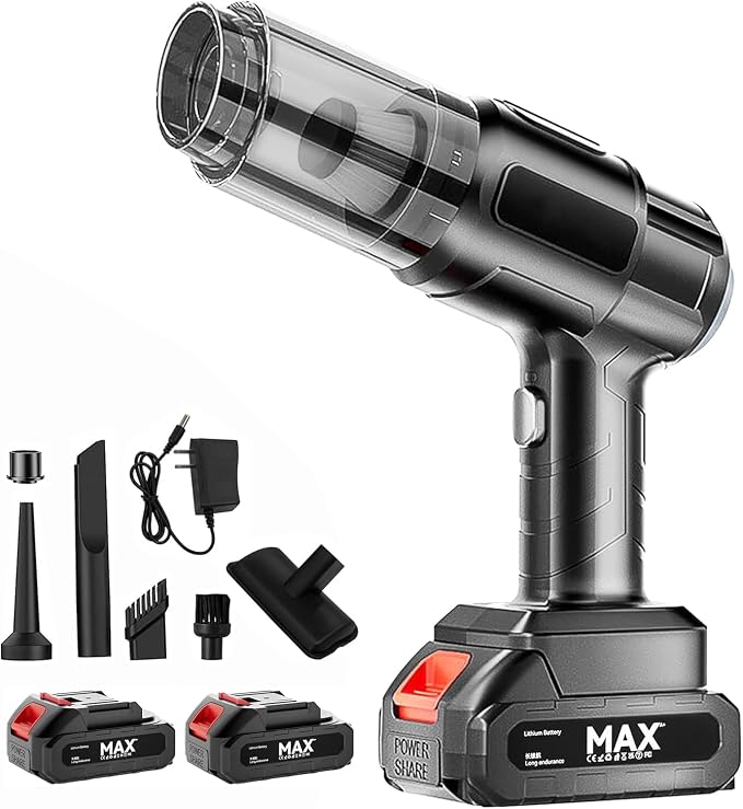 Handheld Car Vacuum Cleaner,4 in 1 Portable Vacuum Cleaner Cordless,18000PA High Power Suction & Blower Fast Charging Vacuum Cleaning for Car,Home,Office,Pet