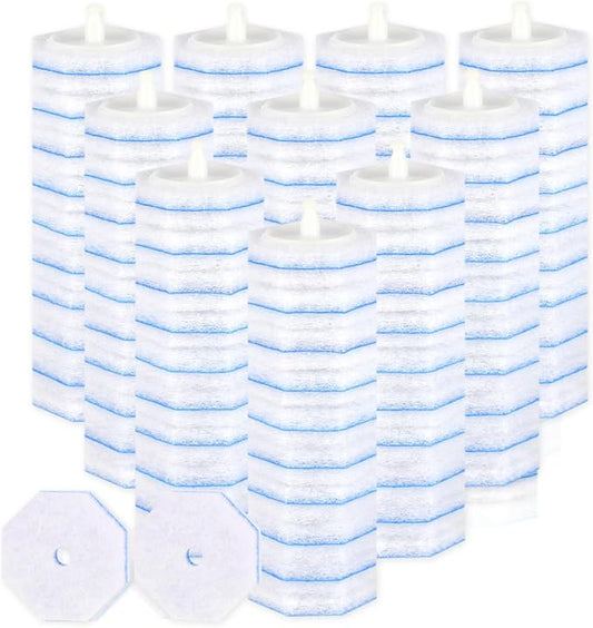100 Count Disposable Toilet Bowl Refill Heads, Sturdy Non-Shed Replacement Pads with Fresh Fragrance
