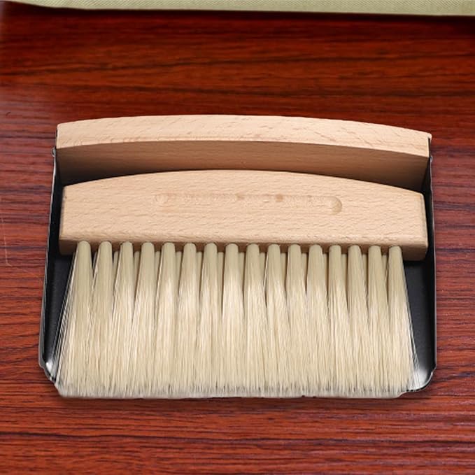 Beechwood Hand Broom And Dustpan For Easy Surfaces And Floor Maintenance Comfortable Grip Brush Beechwood Texture