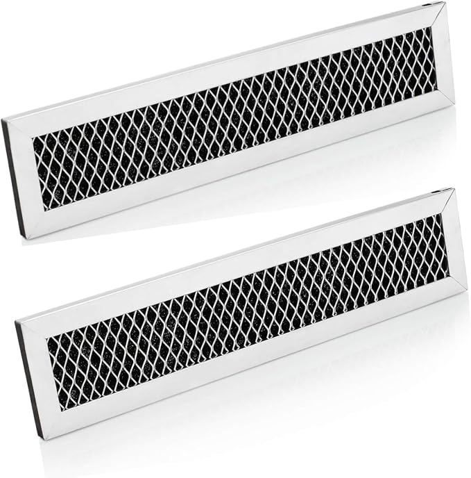 2 charcoal filter with aluminum frame for Frigidaire FRPAMRAF Replacement Air Microwave Filter Replacement FFMV152,FGMV153,FFMV154,FGMV155,FMV157,FFMV162, FFMV163, FFMV164,FFMV174,FGMV175, FGMV176