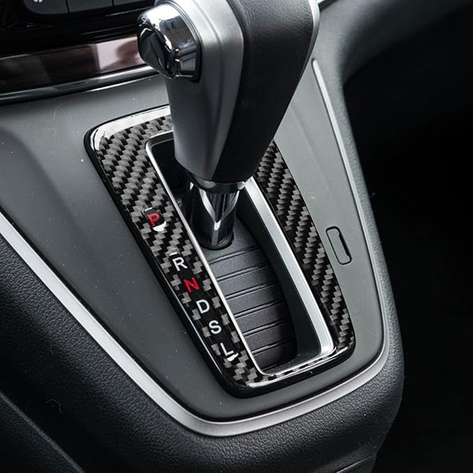 Real Carbon Fiber Trim for Honda CRV Accessories | for CR-V 2012 2013 2014 2015 2016 Gear Shifting Box Indicator Sticker Interior Thick Overlay Decal