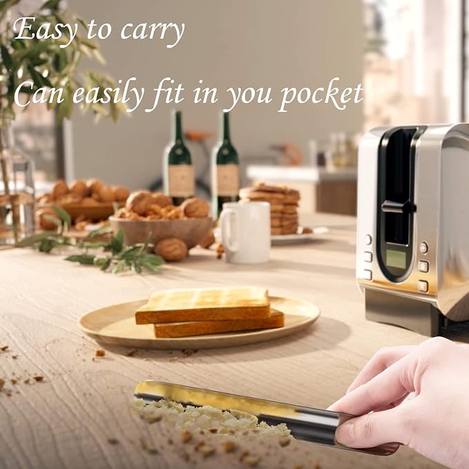 Table Crumb Sweepers for Servers, Bread Crumber Cleaner Stainless Steel Table Crumbers for Tablecloth in Restaurants and Homes, Servers, Waitresses Tool Accessories