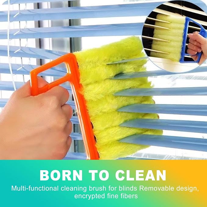 4 Pack Blind Cleaner Duster Tool, 7-Finger Window Blind Cleaner for Wood & Vinyl Blinds, Mini Blinds Cleaner Tool