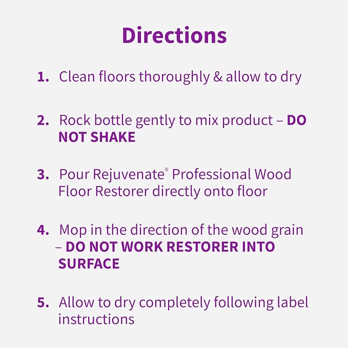 Rejuvenate Professional Wood Floor Restorer Fills Scratches, Shines And Protects Wood Flooring For A High Gloss Shine, 32 Ounces | 1-Coat Application Fills Scratches, Shines & Protects Hardwood Floors, Leaves A Glossy Finish, Safe For Pets & Kids