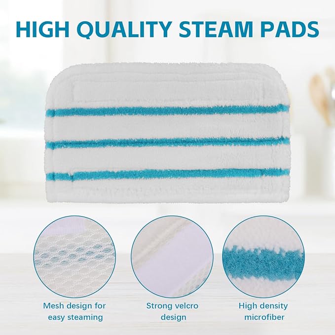 Steam Mop Pads Compatible with Black+Decker Steam Mop SM1600, SM1610, SM1620, HSM13E1, HSMC1300FX, HSMC1321, HSMC1361SG SMP20 - Washable Pads Replacement for Floor Cleaning - 5Pack