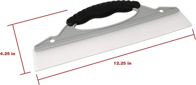 Detailer's Preference Silicone Water Blade Windshield Squeegee for Cars, Streak-Free Drying Tool for Glass, Paint, and Chrome, Flexible Edge for Auto Detailing Professionals, 12.25-Inch
