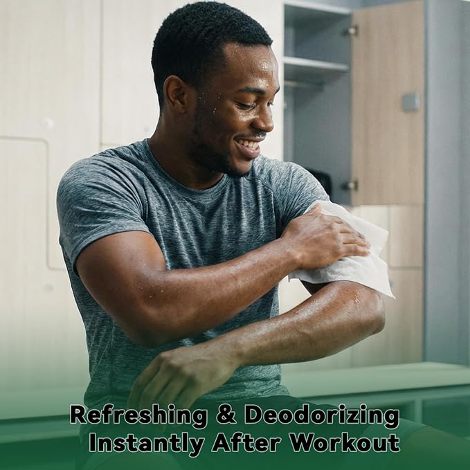 100 Extra Large Body Wipes for Adults Bathing No Rinse, Extra Thick Shower Wipes for Men, Women & Elderly - Great for Gym, Camping, Post Surgery - Soft & Gentle,