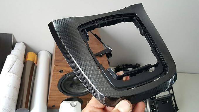 VVIVID Epoxy High Gloss Black Carbon Vinyl Automotive Wrap Film DIY Easy to Install No Mess (1.5ft x 5ft)