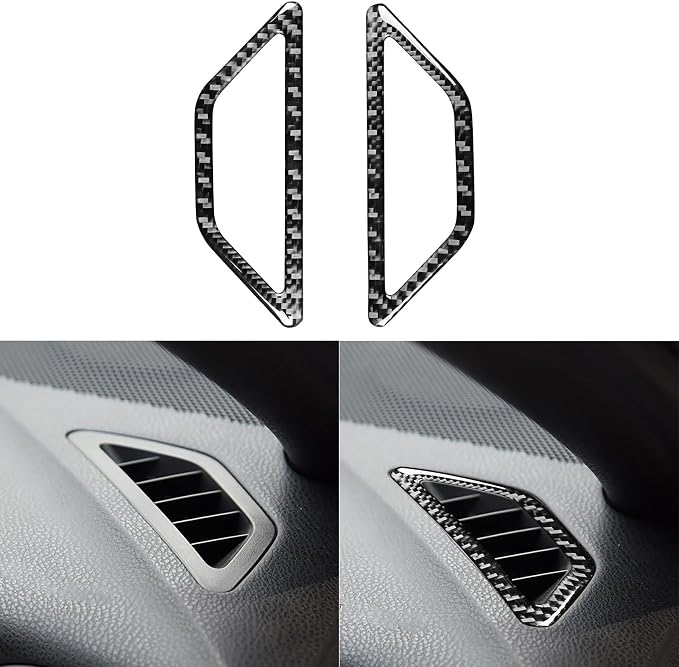 Real Carbon Fiber Trim for Subaru Accessories | for BRZ/Scion FR-S/Toyota 86 2016 2017 2018 2019 2020 Dashboard Side Air Outlet Vent Panel Interior Thick Overlay Decal