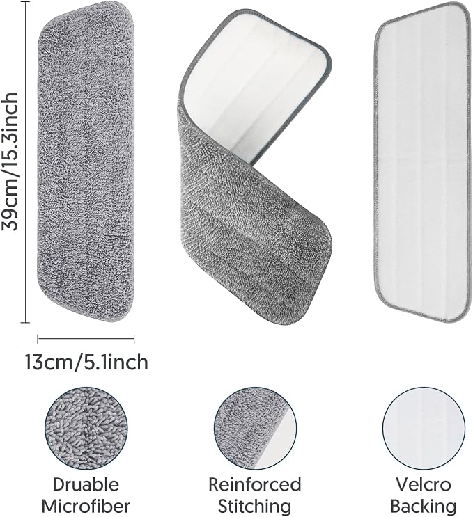 7 Pack Washable Mop Pads for Swiffer PowerMop: Microfiber Wet Mops Refills | Power Mop Pads Reusable Multi-purpose, Hardwood Floor Mop Pads Replacement, for 13''-15'' Spray Mops Multi-surface Floors