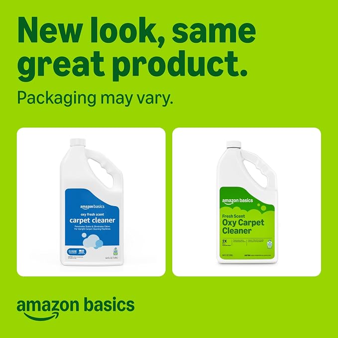 Amazon Basics Carpet Cleaner, Carpet Stain Remover, Fresh Scent, 64 fl oz, Packaging May Vary