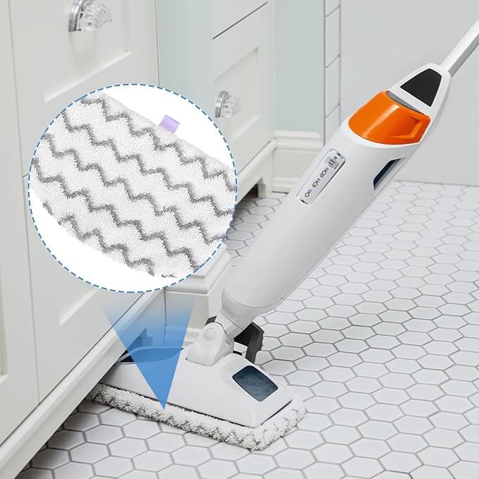 4 Pack PowerFresh Replacement Steam Mop Pads Compatible with Bissell PowerFresh Steam Mop, Fits 1940, 1806, 1544, 1440 Series, Microfiber Scrubbing Pads for Sealed Hard Floors