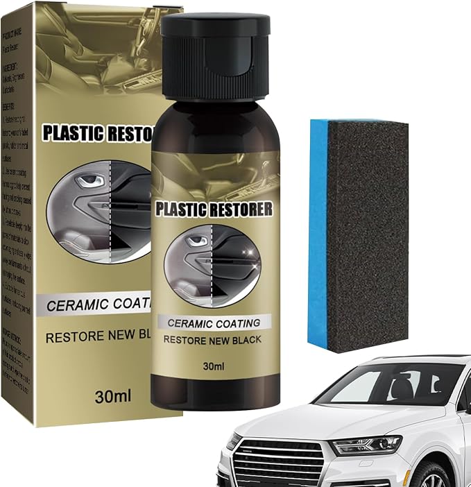 Car Interior Cleaning Kit Polishing Cleaning Shine Restorer | 30ml Car Dashboard Conditioner Paste for Trim Windshield Rubber Panel Truck Vehicle Sedan Scooter SUV